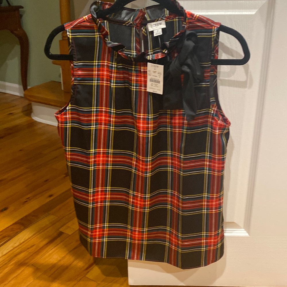 NWT Tartan Plaid top.